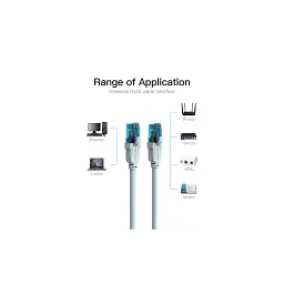 Патч-корд 0.75м UTP cat 5e RJ-45 blue Vention (VAP-A10-S075) - мініатюра 4
