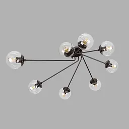Люстра модерн Levistella 7529803-8 BK+CL - мініатюра 2