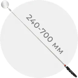 Дзеркало телескопічне інспекційне Ø50 мм, 240-700 мм INTERTOOL ET-1019 - мініатюра 6