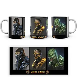 Кухоль GeekLand Mortal Kombat Мортал Комбат Саб-Зіро Скорпіон Рептилія MK.02.375 330 мл білий - мініатюра 3