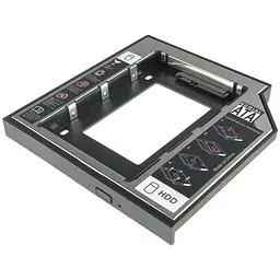 Кишеня для 2.5 SATA HDD SSD h=12.7mm устанавливается замість SATA-привода ноутбука Second HDD Caddy Optibay матовий