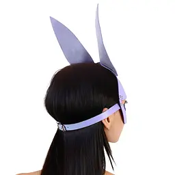 Шкіряна маска Зайчика Art of Sex - Bunny mask, колір Лавандовий - мініатюра 2