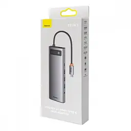 USB-Хаб Baseus Metal Gleam Series 12-in-1 (Type-C to HDMI+USB3.1*2+USB3.0*2+Type-C 3.1+PD+RJ45+SD/TF - мініатюра 2