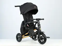 Велосипед складаний триколісний дитячий Qplay Nova Pro з надувними колесами Gold Matt - Black (S800NovaProGoldBlack) - мініатюра 2