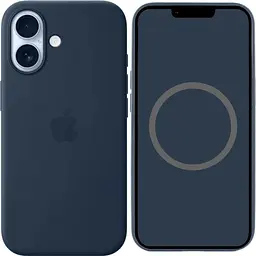 Чохол Silicone Case with Button, Animation & MagSafe для Apple iPhone 17 Midnight AAA [149942]