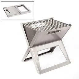 Гриль вугільний Bo-Camp Notebook/Fire Basket Compact Silver (8108347), Сріблястий - мініатюра 2