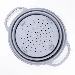 Друшляк TS Kitchen складаний силіконовий 2.6 л сірий - мініатюра 2