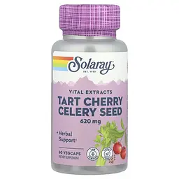 Вишня экстракт Tart Cherry Celery Seed 60 капсул Solaray vit0006424