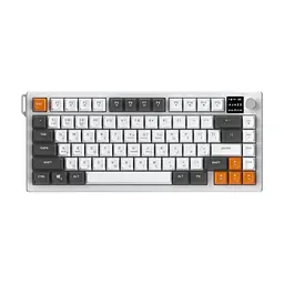 Клавіатура Ajazz AF82 Wireless/Bluetooth/USB UA Gray/White/Orange (AF82-GWO) - мініатюра 3
