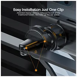 Універсальний автотримач Essager Tourist Gravity Car Mount Phone Holder Black (EZJZL-TR01) - мініатюра 6