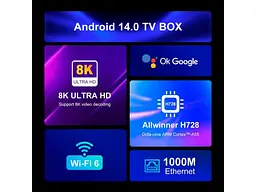 Стаціонарний медіаплеєр H96 MAX H728 2/16GB - мініатюра 8