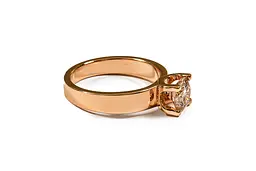 Каблучка з шипами з муассанитом 1ct 18.5 K-0311 - мініатюра 3