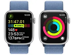 Смарт-годинник Apple Watch Series 9 GPS 41mm Silver Aluminum Case with Winter Blue Sport Loop (MR923) - мініатюра 8