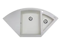 Кухонна мийка Miraggio EUROPE white (0000018) Граніт, Врізна, Білий