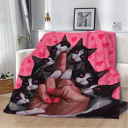 Плед 3D Сміливі котики 11961 160х200 см