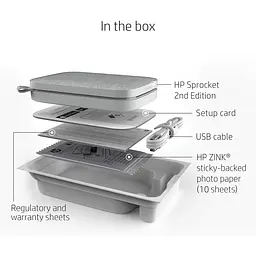 Портативний фотопринтер HP Sprocket 2x3 White (HPISPW) [141287] - мініатюра 7