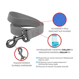 Повідець для собак WAUDOG Waterproof L-XXL Ш 25 мм Д 305 см салатовий (27345) - мініатюра 5