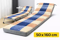 Компактний матрац для розкладачки-шезлонгу 50 х 160 см м'який двосторонній 1300 грам KT7006707