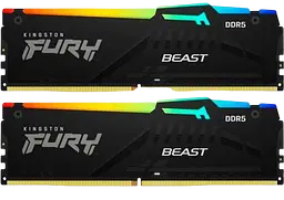 Оперативна пам'ять Kingston Fury 16GB (2x8GB) DDR5 5200MHz Beast RGB Black (KF552C36BBEAK2-16)