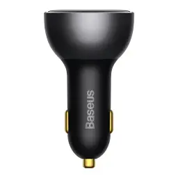 Автомобільний зарядний пристрій Baseus Digital Display PD3.1 Dual Fast Charger Car Charger USB+Type-C 140W Set CGZX070001 Black - мініатюра 2
