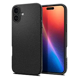 Чохол-накладка Spigen Liquid Air для Apple iPhone 16 Plus Matte Black (ACS08066) - мініатюра 3