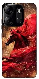 Чохол Demsky Red sparkles Horse для Tecno Spark Go 2023