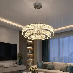 Підвісна люстра LED Diasha 575/500+320HR хром 82 Вт 4510 Лм