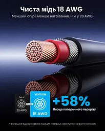 Кабель живлення для Starlink Mini Vention 5 м DC 5,5 × 2,1 мм  сірий (FDUHJ) - мініатюра 6