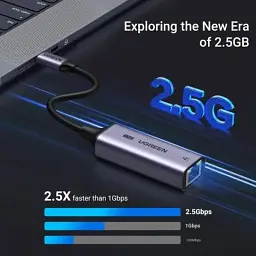Перехідник USB-C to RJ45 Ethernet 2500Mbps Ugreen (25052) - мініатюра 2
