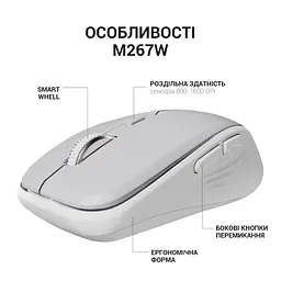 Миша бездротова OfficePro M267G Сірий - мініатюра 9