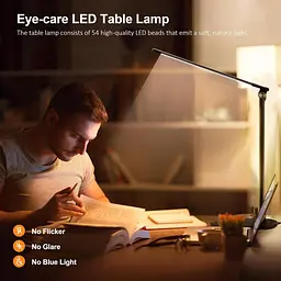 Настільна LED-лампа на стійці з таймером та USB-портами - мініатюра 5