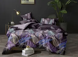 Комплект постільної білизни Ecotton двоспальний 180х215 см Перинка фіолетовий (20098АВ) (22762)