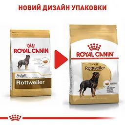 Сухий корм для дорослих собак породи Ротвейлер Royal Canin Rottweiler Adult, з м'ясом птиці, 12 кг (3971120) - мініатюра 2
