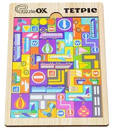 Розвиваюча іграшка PuzzleOK Тетріс Транспорт Puz-22922 дерев'яна