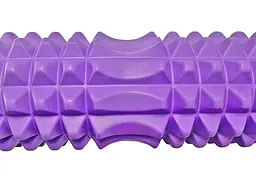 Масажний ролик EasyFit Grid Roller 33 см v.1.2 Фіолетовий - мініатюра 3