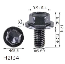 Гвинт з шайбою Toyota, Lexus M6 (90105-06137, 9010506137, 19700) (H2134)