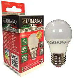 Лампа LED ДШ 10W E27 4000K 900Lm LU-G45-10274 TM LUMANO 