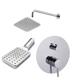 Душова система вбудована TOPAZ MODERNO TMD-33205-H78A змішувач з ручною та верхньою лійкою для комфортного душу