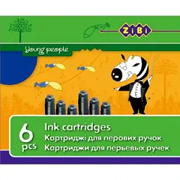 Чорнило для пір'яних ручок ZiBi capsules blue, 6шт (ZB.2272-01)