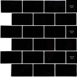 Самоклеюча поліуретанова плитка Wall Sticker чорна цегла 305х305х1 мм (D) SW-00001186
