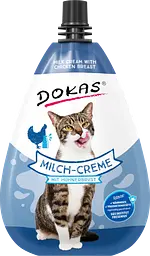 Ласощі для котів Dokas Milch-Creme Молочний крем з курячою грудкою, 80 г