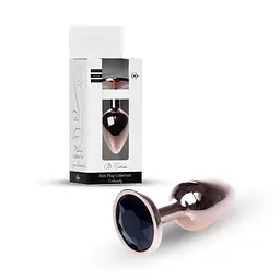 Анальна пробка з кристалом B - Series HeavyFun Plug-Jewellery, 7 см (чорний) - мініатюра 6