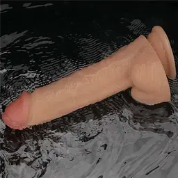 Вібратор Lovetoy Power Basics Cock 8'' 20.3 см (тілесний) - мініатюра 12