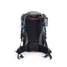 Рюкзак туристичний Naturehike Rock NH19BP095, 60+5 л, графіт в клітинку - мініатюра 4