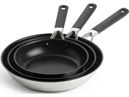 Набір сковорідок KitchenAid Classic Stainless Steel (CC005708-001)