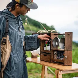 Кемпінгова етажерка з полицями Naturehike CNH22JU018 натуральне дерево - мініатюра 5
