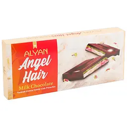 Шоколад молочний Alyan Angel Hair із солодкою ватою та фісташковою пастою 160 г - мініатюра 2