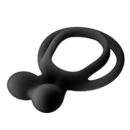 Ерекційне кільце Glamy Double Cockring 6.3 см чорний - мініатюра 2