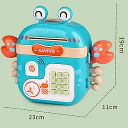 Дитяча скарбничка з Кодовим замком і відбитком Пальца Crab Piggy Bank - мініатюра 9