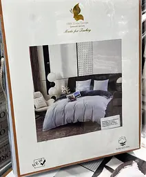 Постільна білизна L&M Home Textiles євро розмір з вареної бавовни не вимагає прасування 100% бавовна 200х230 см Блакитна Туреччина - мініатюра 3